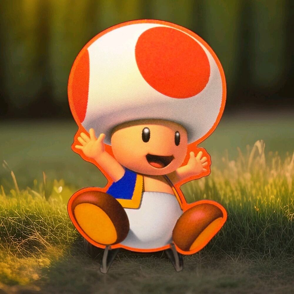 Super Mario Bros Toad 3D Motion Lenticular Car Decal Sticker Peeker